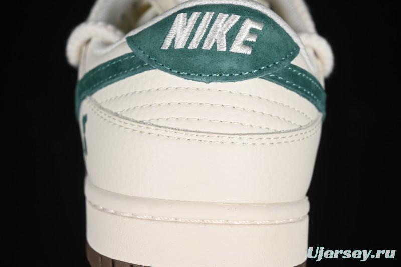 Nike SB Dunk Low Violent Bear Series - Strap Beige Green Check Anniversary High-End Custom Low-Top Casual Sneakers - SJ2068-292