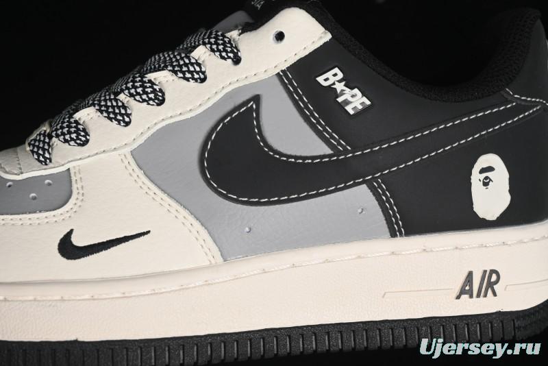 Nike Air Force 1 '07 Low Bape Collaboration - Beige Grey Black Low-Top Casual Sneakers BB6566-209