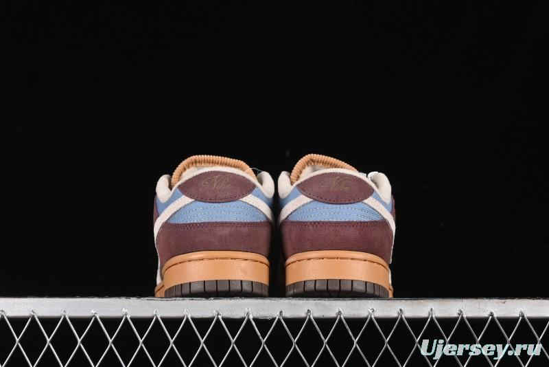 Nike Dunk Low Retro "Love & Peace" Casual Sneakers in Vintage Brown - HQ3459-212