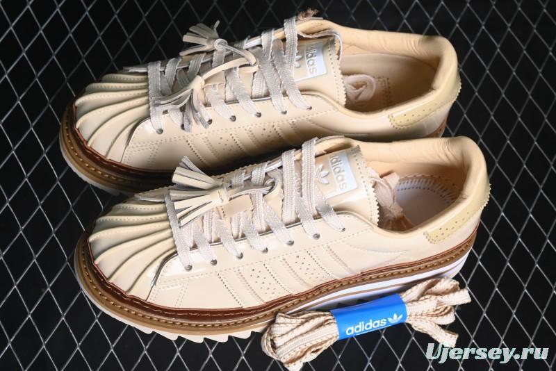 Adidas Clot x Superstar JQ6117 Shell Toe Sneakers with Preppy Style and Perforated Design - JQ6117