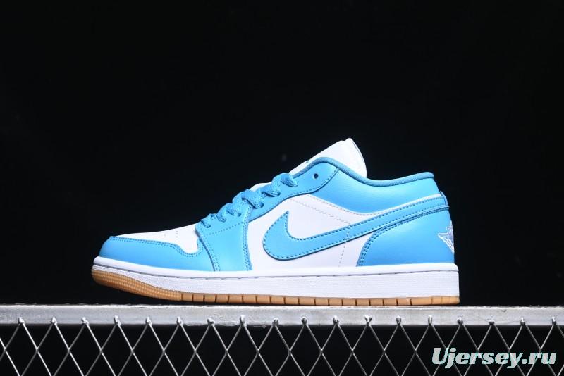 Nike Air Jordan 1 Low AJ1 White Blue Low-Top Casual Sneakers - DC0774-104
