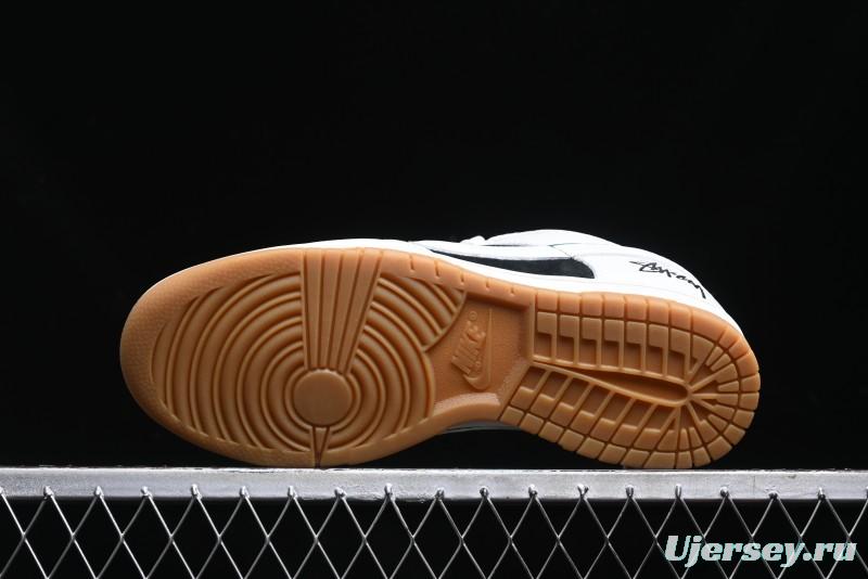 Nike SB Dunk Low Stussy Collaboration - Double Shadow White Hook Anniversary High-End Custom Low-Top Casual Skate Shoes - SF1029-406