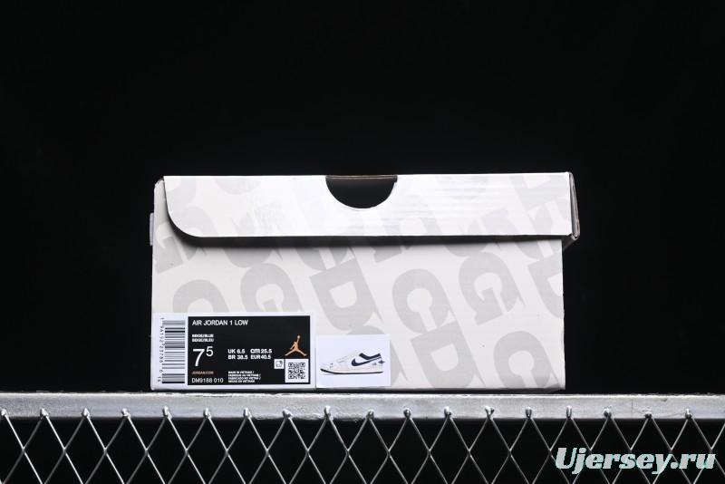 Nike Air Jordan 1 Low AJ1 The North Face Collaboration - Custom High-End Retro Basketball Shoes with Blue Swoosh - DM9188-010