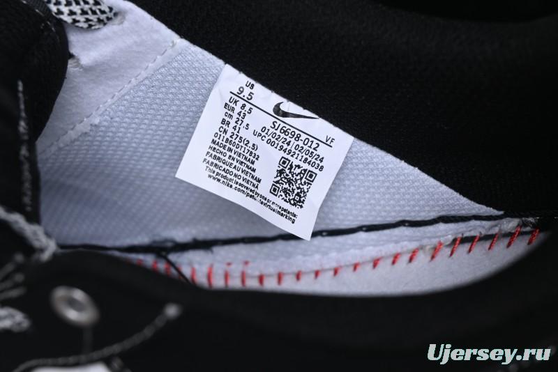 Nike Air Force 1 '07 Low Stussy Collaboration - Black White Double Swoosh Red Tag Low-Top Casual Sneakers - SJ6698-012