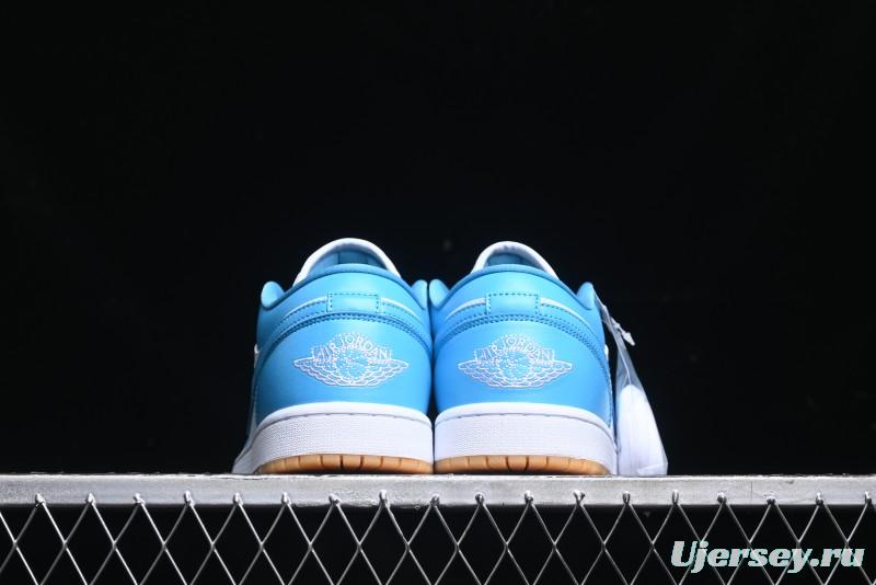 Nike Air Jordan 1 Low AJ1 White Blue Low-Top Casual Sneakers - DC0774-104
