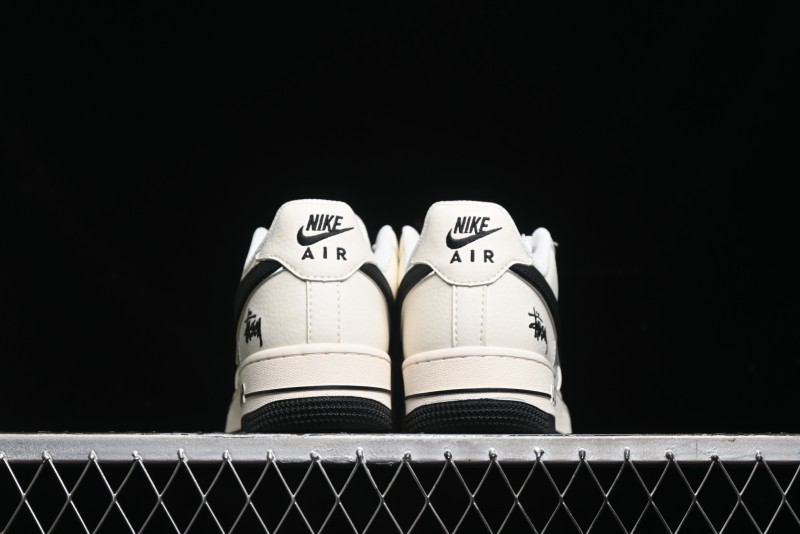 Nike Air Force 1 '07 Low Stussy Collaboration - Black Sail Metallic Silver - XZ3328-506