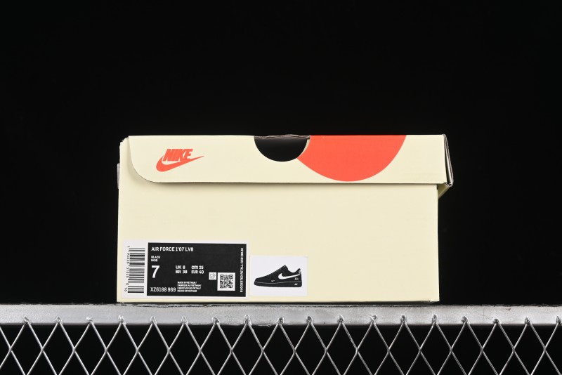 Nike Air Force 1 '07 Low Stussy Collaboration - Samurai Black Low-Top Casual Sneakers - XZ6188-969