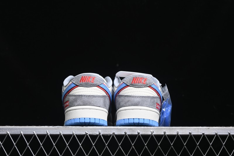 Nike SB Dunk Low Supreme Collaboration Anniversary Custom Low-Top Casual Skate Shoes - KK1333-010