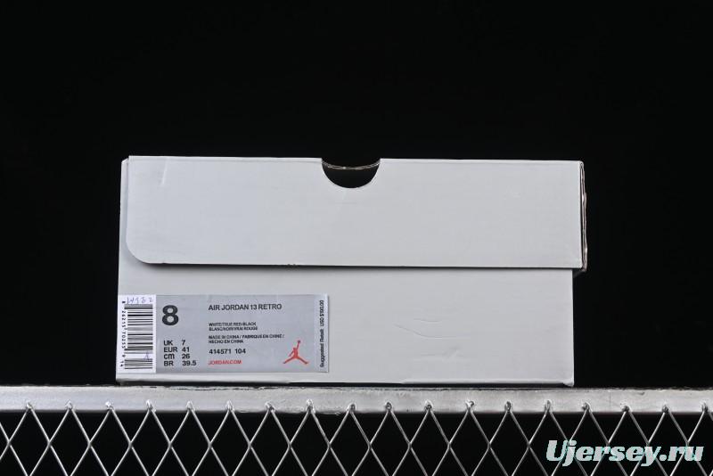 Nike Air Jordan 13 Retro Basketball Shoes in Black/White - 414571-104