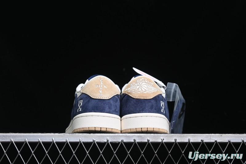 Nike Travis Scott x Fragment Design x Air Jordan 1 Low OG SP AJ1 Retro Sneakers - SJ2068-110