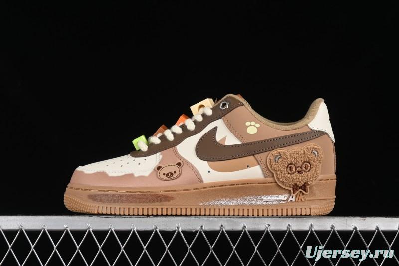 Nike Air Force 1 '07 Low Maillard Bear Casual Sneakers - CJ9297-999