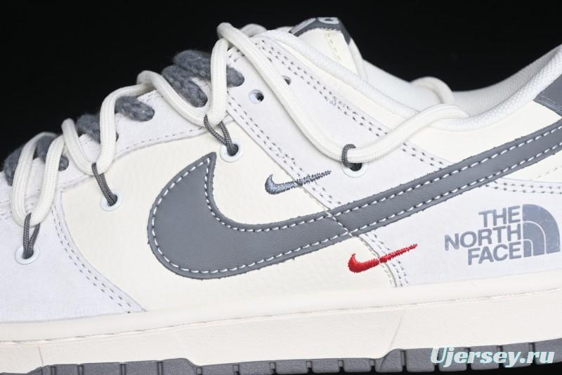 Nike SB Dunk Low The North Face Supreme Collaboration Strap Patch Grey Hook Low-Top Casual Skate Shoes - YX5066-253