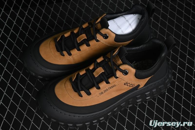 ECCO Offroad Series Lightweight Cushioned Leather Durable Outdoor Hiking Running Shoes - 63513001002