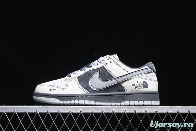 Nike SB Dunk Low The North Face Collaboration - Grey White Anniversary High-End Custom Low-Top Casual Skate Shoes - XX3186-202