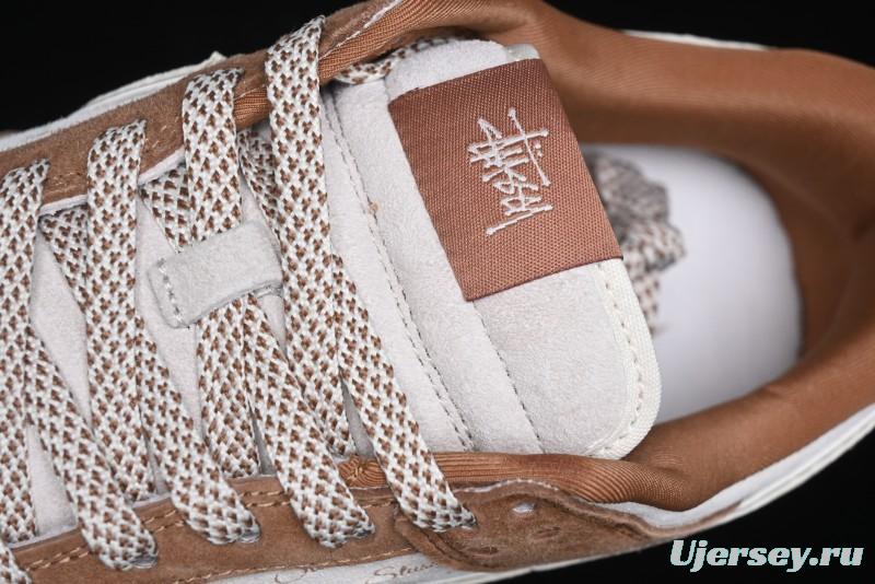 Nike SB Dunk Low Stussy Collaboration - Mummy Brown Anniversary Custom Low-Top Casual Sneakers - XX3168-601