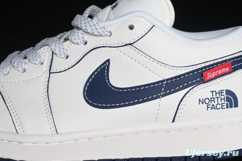 Nike Air Jordan 1 Low Supreme x The North Face Retro Basketball Shoes - XX3318-188