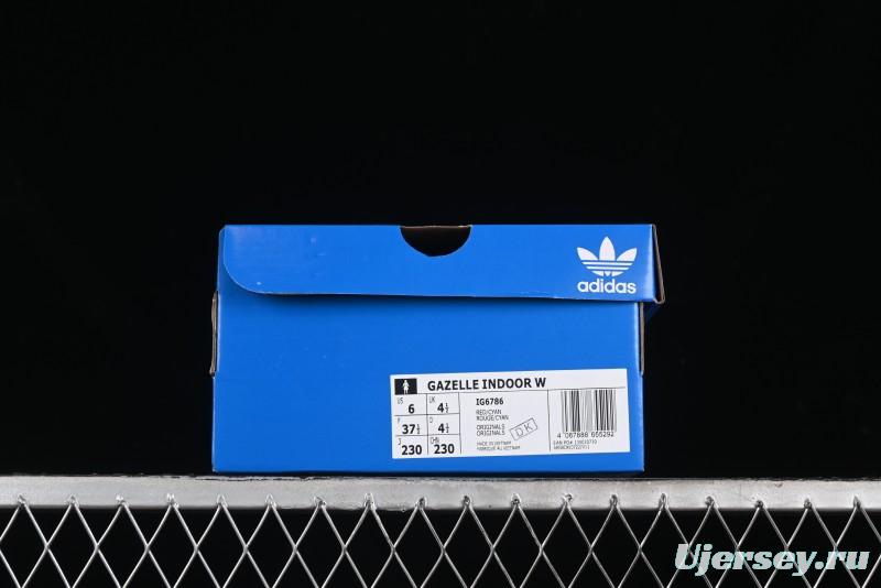 Adidas Originals Gazelle Indoor Sneakers with Thick Sole for Casual Wear Non-Slip耐磨 Low-Top Board Shoes - IG6786