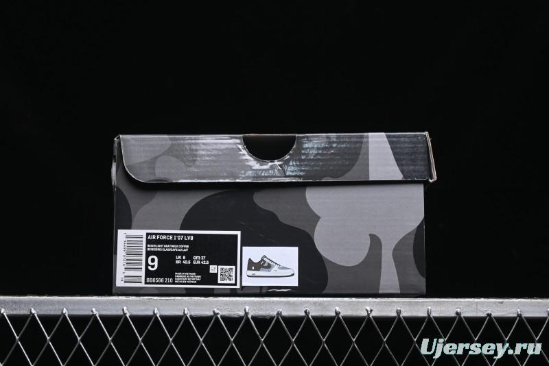 Nike Air Force 1 '07 Low Bape Collaboration - Beige Grey Brown Low Top Casual Sneakers BB6566-210
