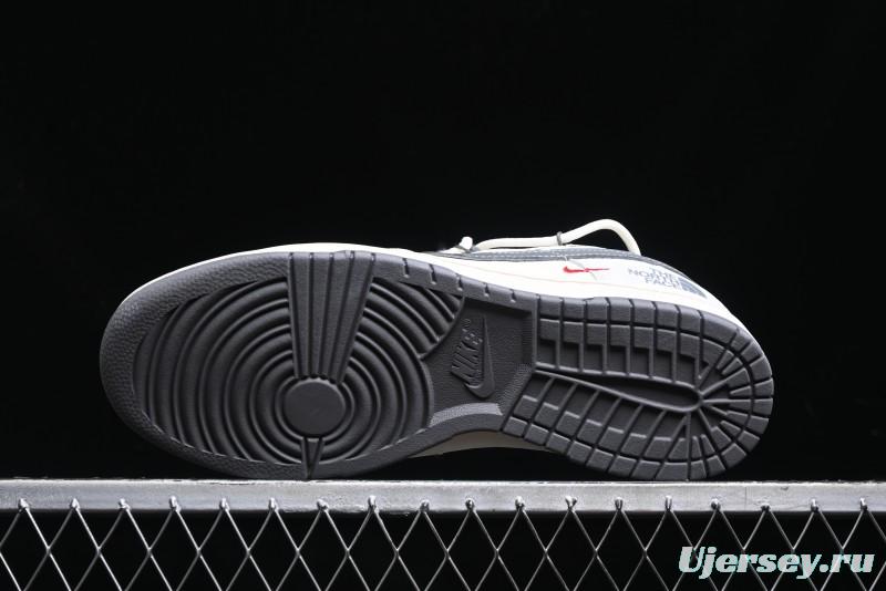 Nike SB Dunk Low The North Face Supreme Collaboration Strap Patch Grey Hook Low-Top Casual Skate Shoes - YX5066-253