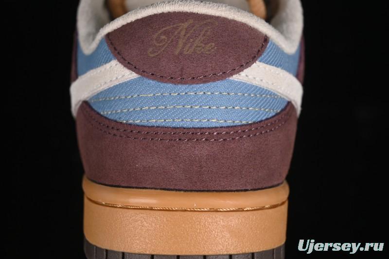 Nike Dunk Low Retro "Love & Peace" Casual Sneakers in Vintage Brown - HQ3459-212