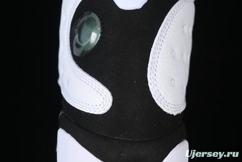 Nike Air Jordan 13 Retro Basketball Shoes in Black/White - 414571-104