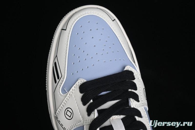 Nike Air Jordan 1 Low AJ1 OF Collaboration - Customized Retro Basketball Shoes with 3D Buttons - DM9188-001