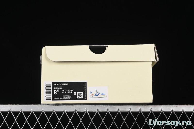 Nike Air Force 1 '07 Low Supreme Collaboration - Off White Navy Blue Low Top Casual Sneakers SJ6698-004