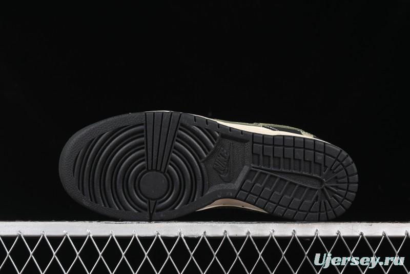 Nike SB Dunk Low Bape Collaboration - Patchwork Camouflage Anniversary Custom Low-Top Casual Sneakers - CH6336-229