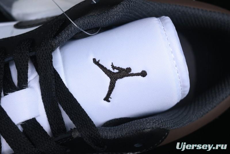 Nike Air Jordan 1 Low AJ1 Retro Casual Sneakers in Black/Brown - 553558-152