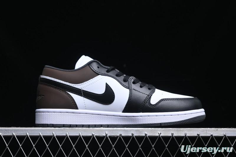 Nike Air Jordan 1 Low AJ1 Retro Casual Sneakers in Black/Brown - 553558-152
