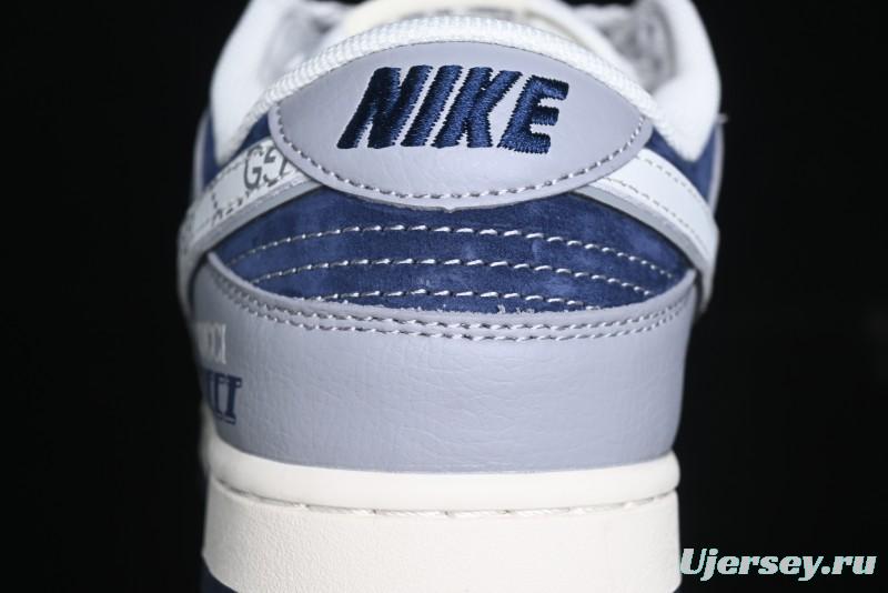 Nike SB Dunk Low Gucci Collaboration - Small Bee Pattern White Swoosh Anniversary High-End Custom Low-Top Casual Sneakers - FC1688-195