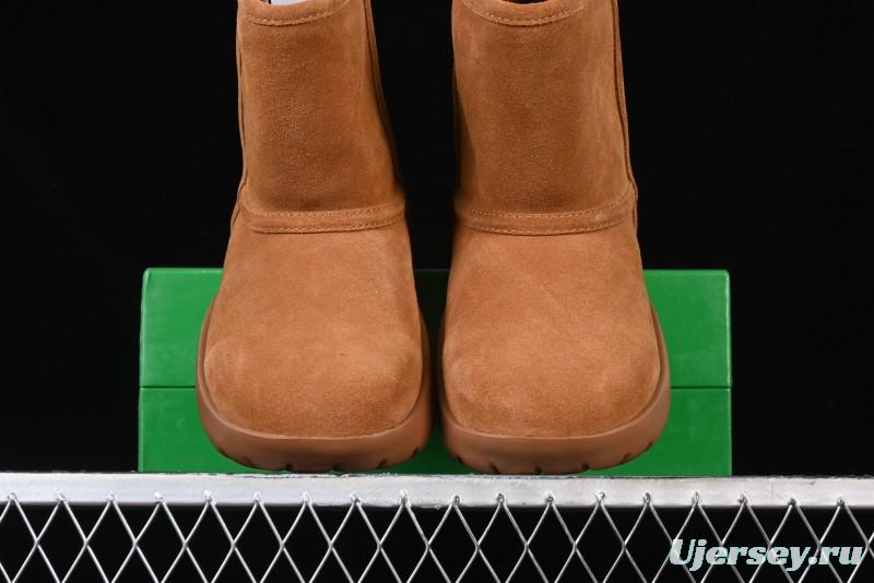 Bottega Veneta Snap Round Toe Slip-On Ankle Snow Boots - 578321