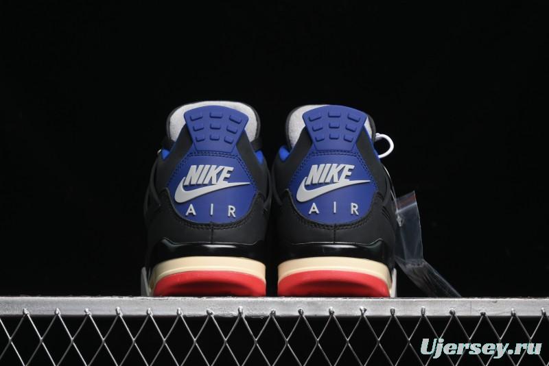 Nike Air Jordan 4 Retro Sneakers in Black, Blue and Neutral Grey - FV5029-003