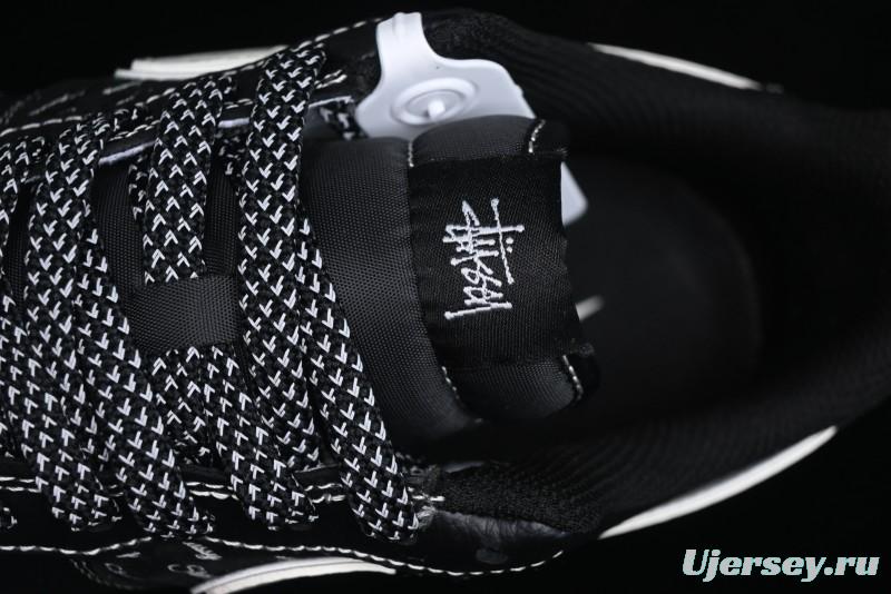 Nike Air Force 1 '07 Low Stussy Collaboration - All Black Low-Top Casual Sneakers - XZ6188-311