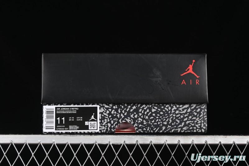 Nike Air Jordan 3 Retro Basketball Shoes Midnight Black - CT8532-001