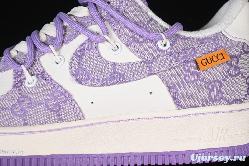 Nike Air Force 1 '07 Low x Gucci Pink Lace-Up Casual Sneakers - BD7700-022