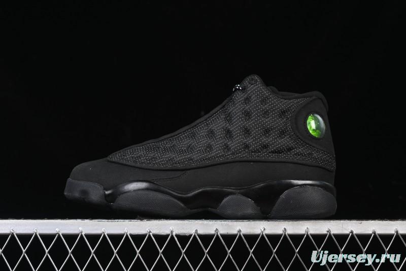 Nike Air Jordan 13 Retro Basketball Shoes with Original 3D Holographic Cat Eye and Carbon Fiber - 414571-011