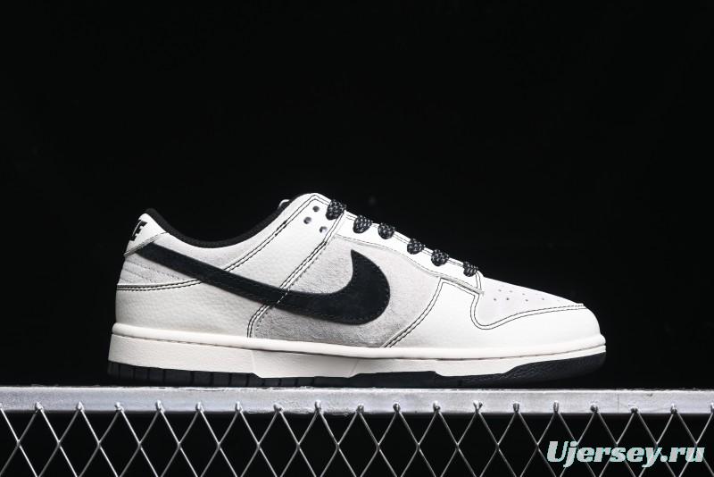 Nike SB Dunk Low UN Collaboration - Beige Black Line Black Sole Anniversary Custom Low-Top Casual Skate Shoes - BB7518-004