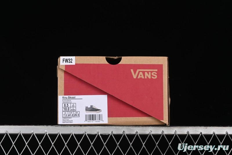 Vans Knu Skool Carbon Grey Black Green Low Top Retro Casual Vulcanized Sneakers - VN000D6CCI2