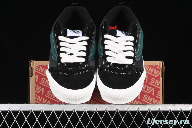 Vans Knu Skool Carbon Grey Black Green Low Top Retro Casual Vulcanized Sneakers - VN000D6CCI2