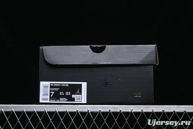 Nike Air Jordan 1 Low AJ1 Black Wine Red Metallic Wings DB6491-600