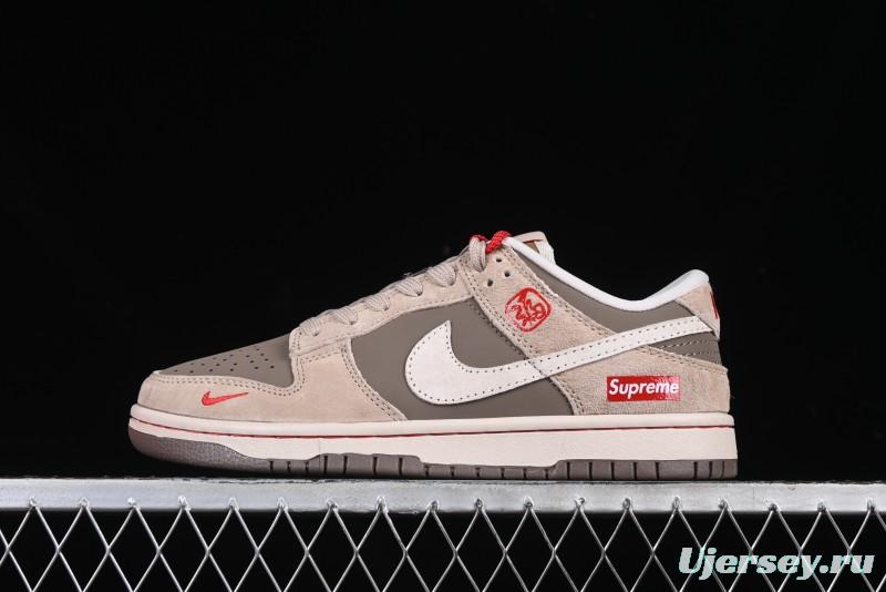 Nike SB Dunk Low Supreme Year of the Snake Limited Edition Anniversary Custom Casual Skate Shoes - AG3702-851