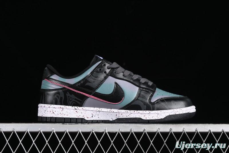 Nike Dunk Low Panda Prank Universe Exploration - Black Purple SB Strap Low Top Casual Skate Shoes - DV0831-002