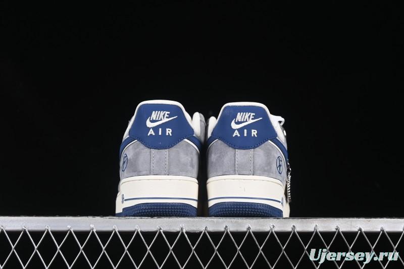 Nike Air Force 1 '07 Low Volon Bear Collaboration Blue Swoosh Casual Sneakers - KK1988-045