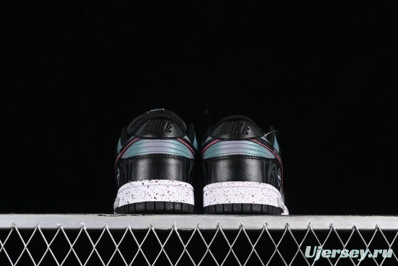 Nike Dunk Low Panda Prank Universe Exploration - Black Purple SB Strap Low Top Casual Skate Shoes - DV0831-002