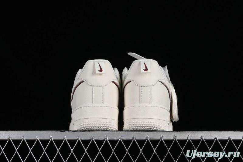 Nike Air Force 1 '07 Low Classic Burgundy Mini Swoosh Starry Sky Low-Top Casual Sneakers - MJ0319-025