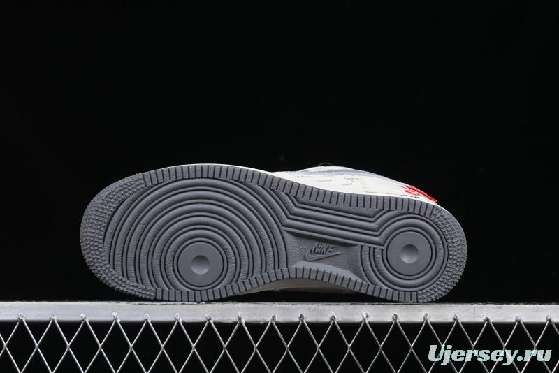 Nike Air Force 1 '07 Low Supreme Snake Year Limited Edition Silver Swoosh Low-Top Casual Sneakers - XS1958-503