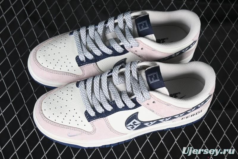 Nike SB Dunk Low OFF-WHITE Collaboration Black Grey Woven Label Anniversary High-End Custom Low-Top Casual Skate Shoes - DJ2024-132