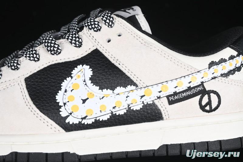 Nike SB Dunk Low Lightning Collaboration Daisy White Swoosh Anniversary Custom Low-Top Casual Skate Shoes - DJ2024-073
