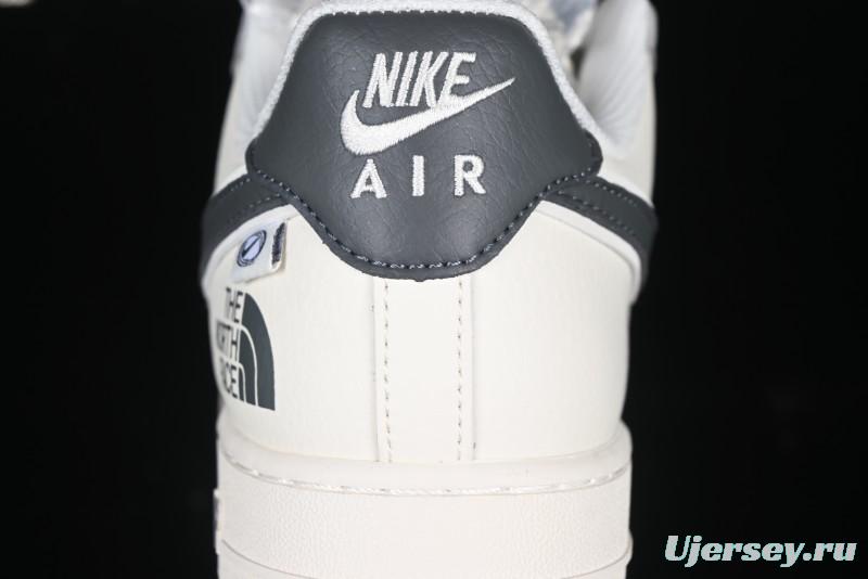 Nike Air Force 1 '07 Low The North Face Collaboration Beige Grey Check Grey Outsole Casual Sneakers - XZ6188-191